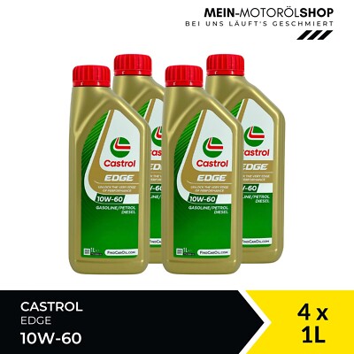 Castrol Edge 10W-60 VW 505 00 501 01 BMW M-Serie ACEA A3/B4 4x1 Liter = 4 Liter