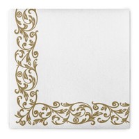 Airlaid Serviette Rob In Gold, 40 X 40 Cm, 50 StüCk - Mank - Ornamente Hochzeit