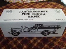 ERTL 1926 Seagrave fire truck bank CEDARBURG Fire Dept 125th anniversary