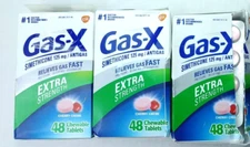 3-PK Gas-X Chewables Extra Strength Cherry Creme 48 *DAMGD.BOX!* EXP 10/25+