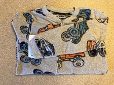 New Boys 6-14 Carter's One-Piece Fleece Footed Pajamas-Monster Trucks