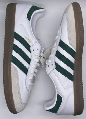 adidas Originals Mens Samba OG White Collegiate Green B75680 Size 9 NWOB Classic