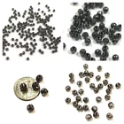 BLACK Rhodium Plated 925 St Silver LASER Cut BEAD LOTS 2.5mm, 3mm, 4mm, 5mm, 6mm