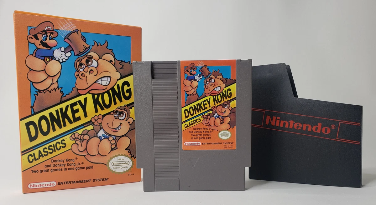 Authentic Nintendo NES Donkey Kong Classics Game With Sleeve Box
