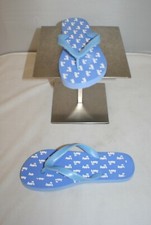 Disney Mickey Mouse Blue White Straps Flip Flop Beach Sandals Sz 7/8