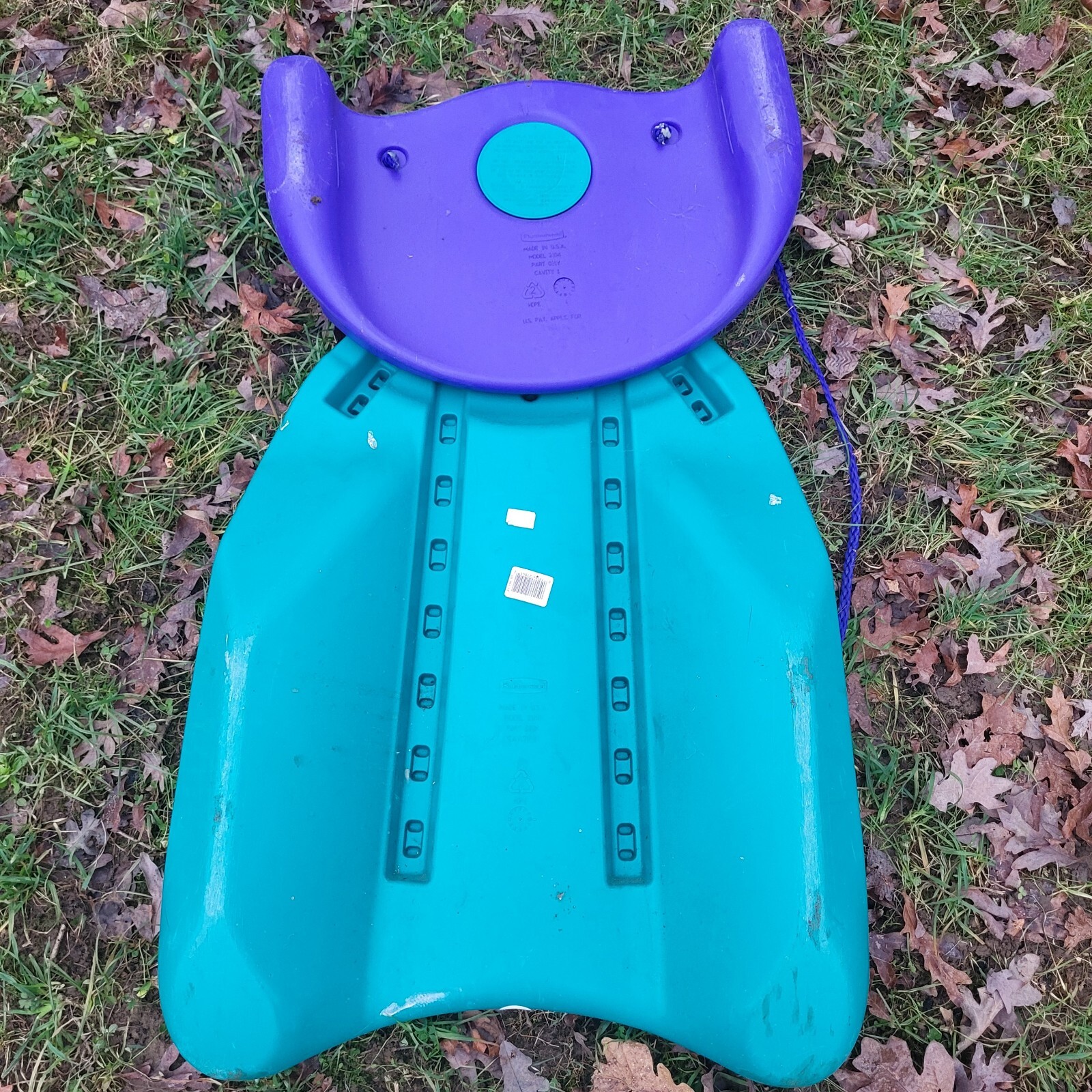 Rare Vintage Rubbermaid Icy Rider Steerable Snow Sled eBay