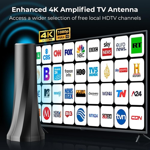 TV Antenna for Smart TV, TV Antenna Indoor Outdoor, Long Range Reception HD Ante - Afbeelding 5 van 7