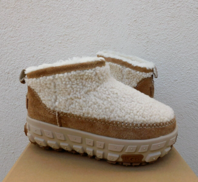 UGG NATURAL VENTURE DAZE ULTRA MINI COZY PLATFORM BOOTS, WOMEN US