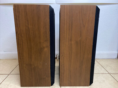Vintage Pioneer 3-Way Hi-Fi Floor Speakers Pair Set Walnut Grained