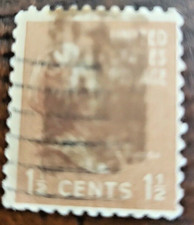 1938 Martha Washington 1 1/2 Cent US Postage Stamp Scott #805 Brown 