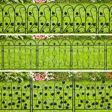 Outdoor Rustproof Landscape Metal Wire Border Fencing 5 Section Panels Picket UK