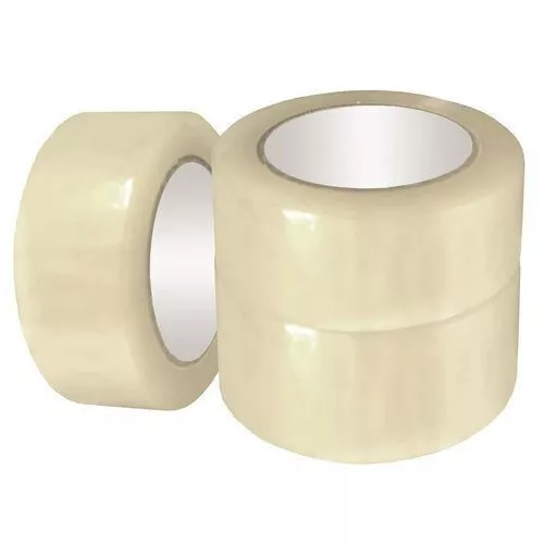 6 x clear 2" adhesive packaging tape roll box sealing packing 40mtr (131 ft) image 4