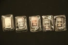5x Credit Suisse Vintage 5 Gram .999 Fine Silver Bars (25 Grams) – Sealed - Rare