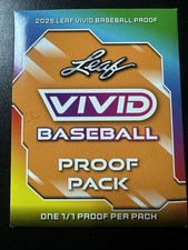 2025 Leaf Vivid Baseball Proof Pack (New,Factory Sealed) *One 1/1 Proof Per Pack