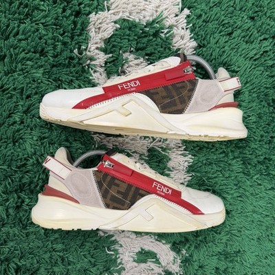 Size 11 - Fendi Flow Slip-On White Red - Clean (44)