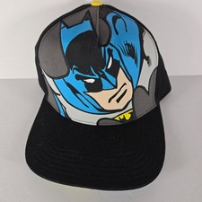 Batman Snapback Hat Youth/Men s OS Black DC Comics Adjustable Graphic Cap