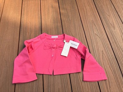 Pinco Pallino Girls Designer Cropped Bolero Jacket   Bright Pink   NWT