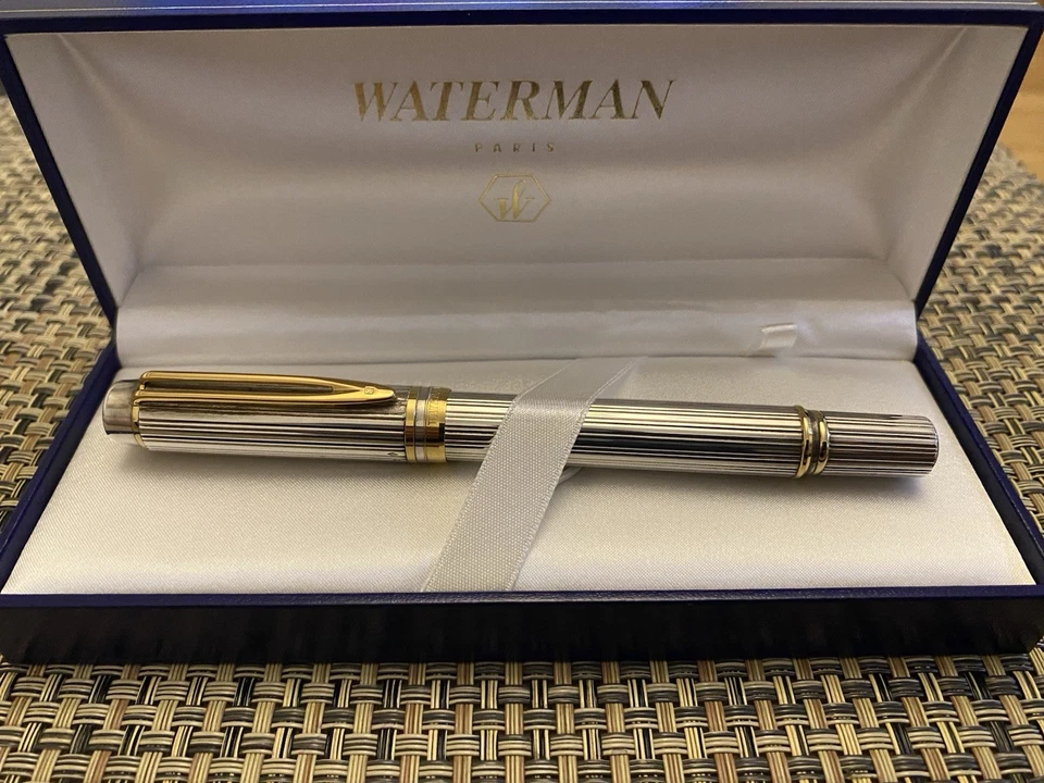 Waterman le Man 100 Sterling Silver Fountain Pen 18K Gold  Nib - 1993 - Image 2 of 4