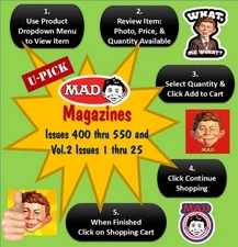MAD MAGAZINES (Issues 400 thru 550 + Vol.2, 1 - 25) YOU CHOOSE [Listing 3 of 6]
