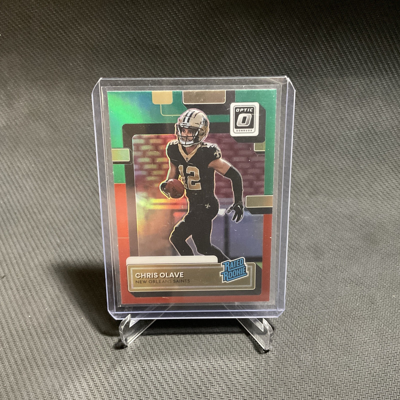 2022 Donruss Optic Chris Olave Rated Rookie Preview P-309 red green