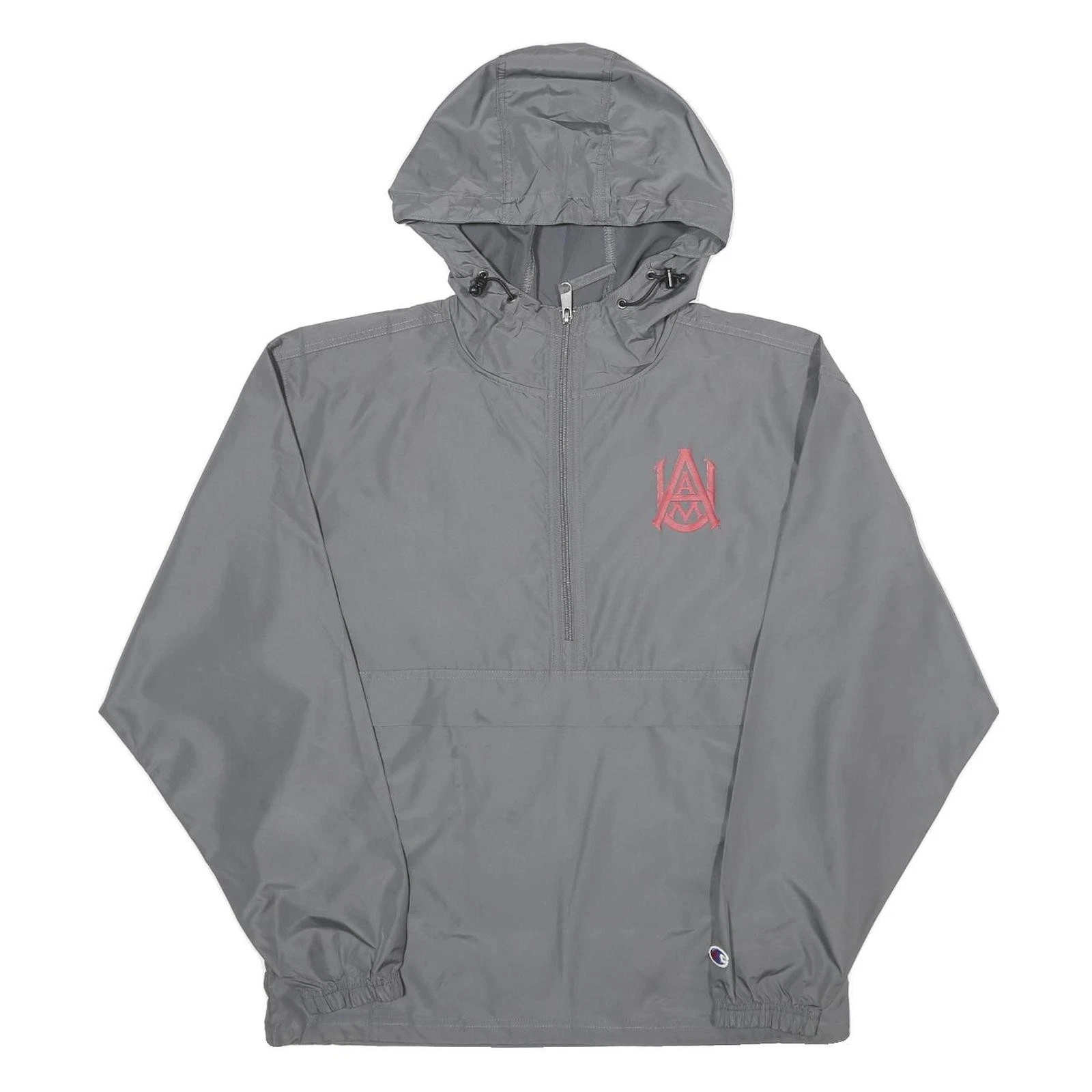 CHAMPION Mens Grey Hoodie Jacket S Polyester Plain Casual Lightweight