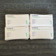 Coterie Diapers Size 1 8-12lbs 4 Packs 33 Diapers/Pack 132 Total 