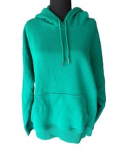 Women  s Green Pullover Hoodie with Front Pocket