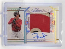 DRUW JONES 2024 FLAWLESS PROSPECT PATCH AUTOGRAPH SILVER AUTO 10/25