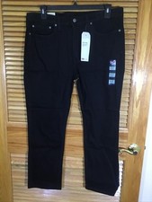 Levi's Men?s Size 36 X 29 Black 514 Straight Flex 5-Pocket Denim Jeans ZP-A23