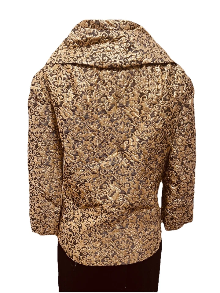 Blazer Marie Laure 23 Faubourg ST Honoré Paris Alta Costura Puntada a Mano Dorado Cojo De Colección Foto 4 de 4