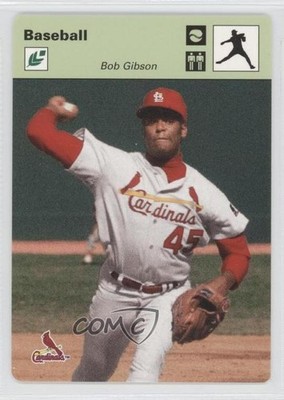 2005 Leaf Sportscasters Green Pitching Ball 20/40 Bob Gibson #6 HOF d0e