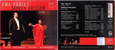 Ewa Podles & Garrick Ohlsson Live Chopin Mussorgsky Scriabin Rachmaninov