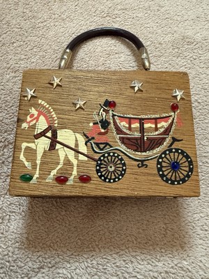 Gary Gail Dallas's CINDARELLA Wooden box Handmade/ painted Purse/Box 70's