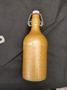 Vintage Style Stoneware Beer Bottle w/ Topper
