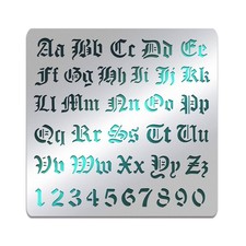 Metal Gothic Letter Stencils Alphabet and Number Template for Painting Engaving