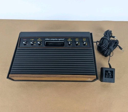 Vintage Atari CX2600 Six 6 Switch Clean Console System Black Screen READ