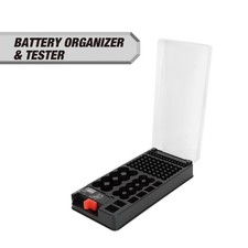 Universal AA AAA Battery Organizer and Storage Case with Power Tester for