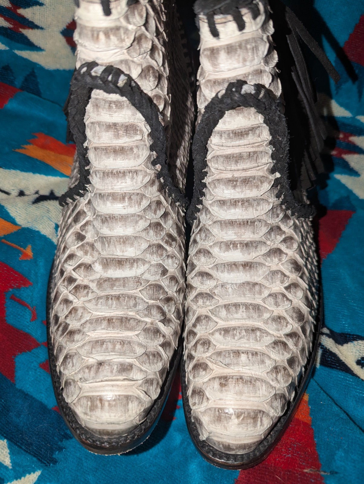 Old Gringo Python Ankle Boots Real Snakeskin Blac… - image 10