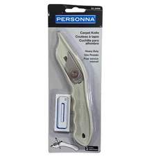 OPEN BOX Personna Heavy Duty Carpet Knife w/ 5 Blades – Flooring Tool