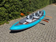 DECATHLON Inflatable Kayak/Canoe 3 Person - Touring 100 3P Blue