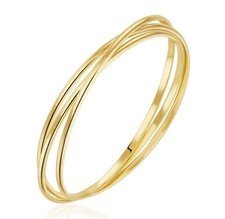 9ct Yellow Gold Russian Round Bangle
