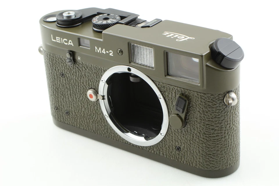 [COMO NUEVA] Cámara fotográfica telémetro 35 mm Leica M4-2 repintada verde oliva de JAPÓN Foto 3 de 4