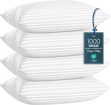 Bed Pillows Queen Size Set of 4 White , Premium Soft Hotel Pillows, Original do