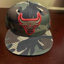 Chicago Bulls NBA camo red new era snapback hat