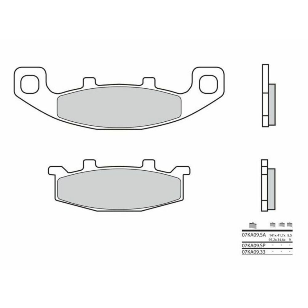 Free Shipping Brembo 07KA09SP Sintered Brake Pads for Motorcycle