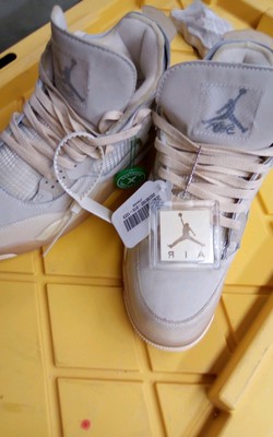 Authentic 1989 Nike  Air Jordan 4 Retro Off White Sail  Sneakers, Brand New