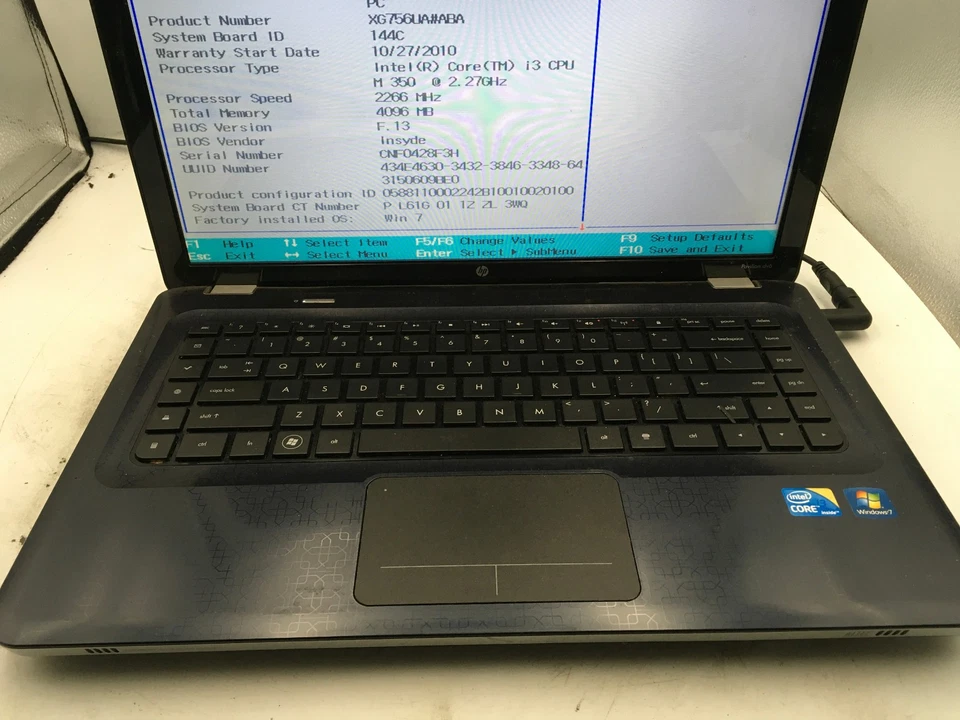 HP PAVILION DV6 - BOOTS TO BIOS - INTEL CORE I3 - 4GB RAM - 16" -READ DESCRIP-BB - Image 3 of 4