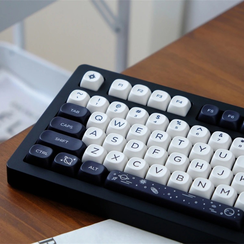 125 Keys MOA Profile PBT Keycaps Milky Way Dye-Sub For Cherry MX Keyboards