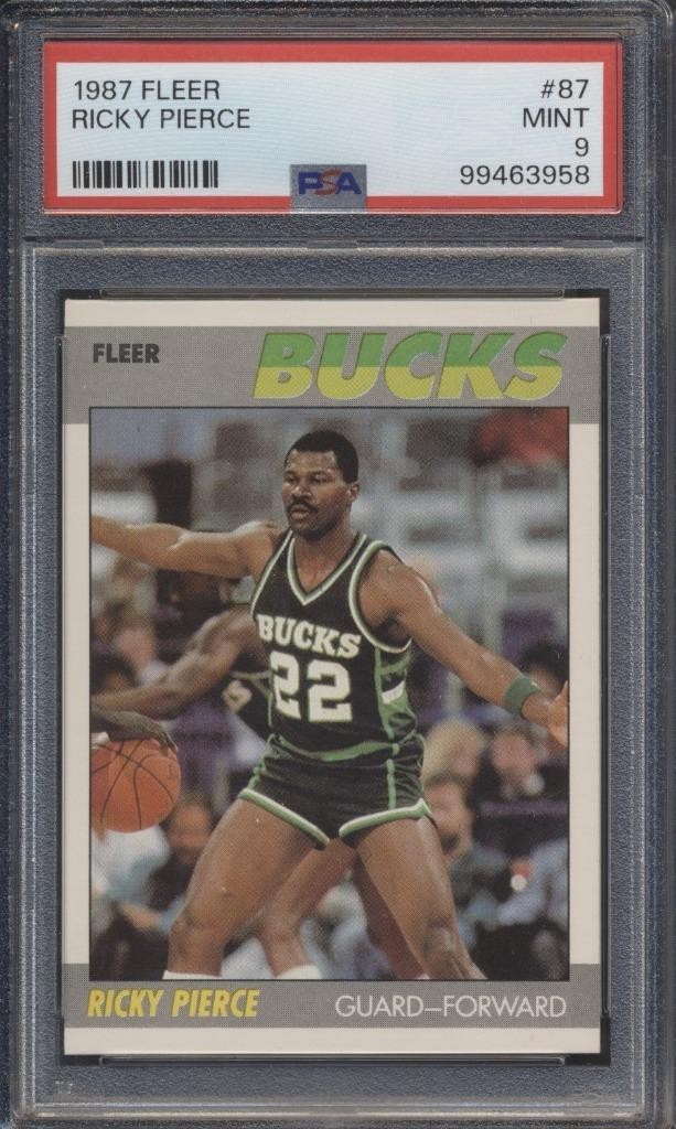 1987 Fleer Ricky Pierce #87 PSA 9 e10