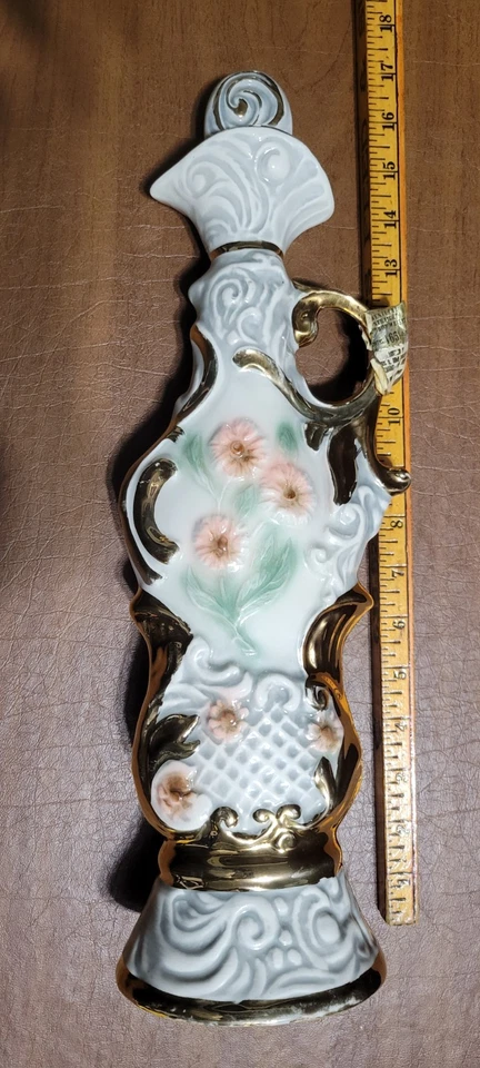 Vintage Jim Beam 165 months Decanter Empty 1971 Barware Decor Floral - Image 2 of 4